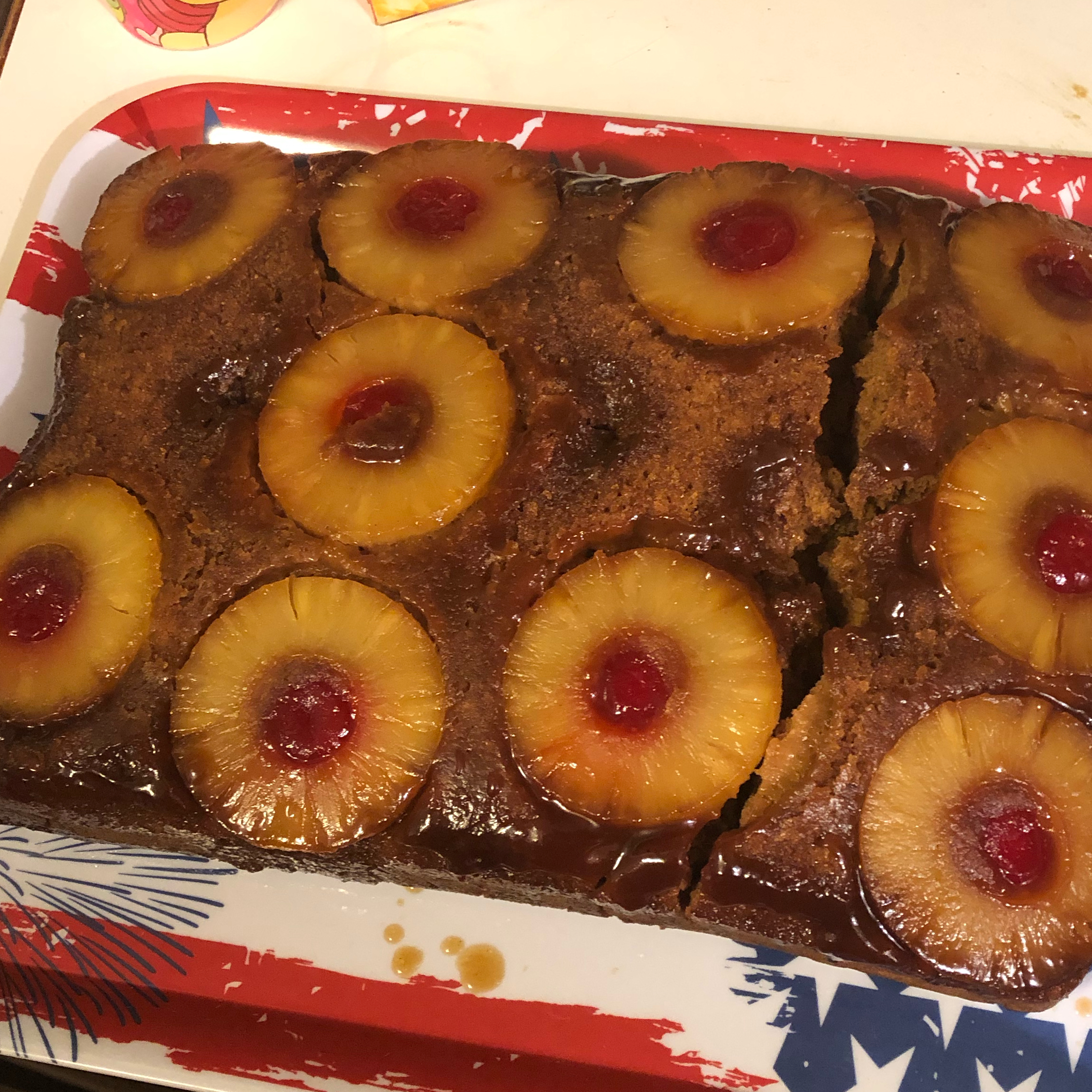 Spicy Pineapple Upside Down Cake