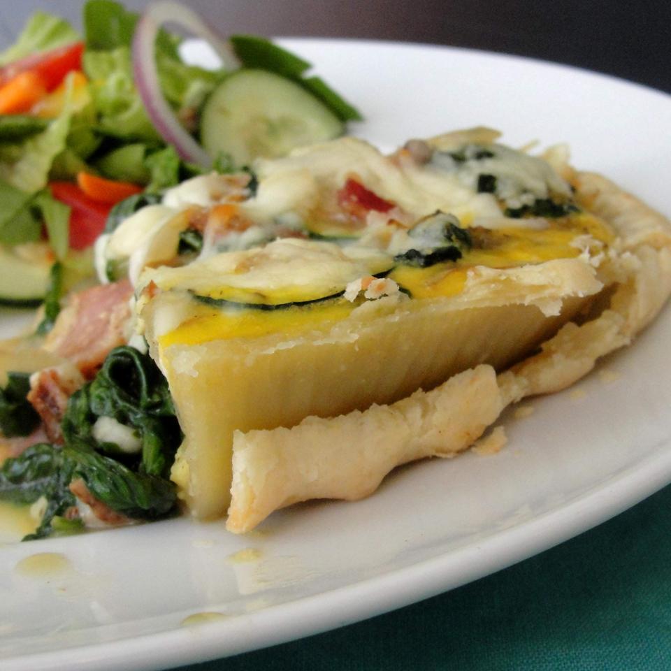 Spinach and Courgette Quiche