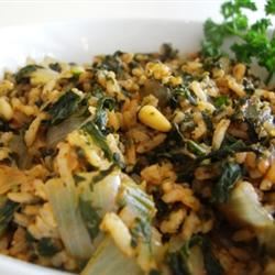 Spinach and Rice (Spanakorizo)