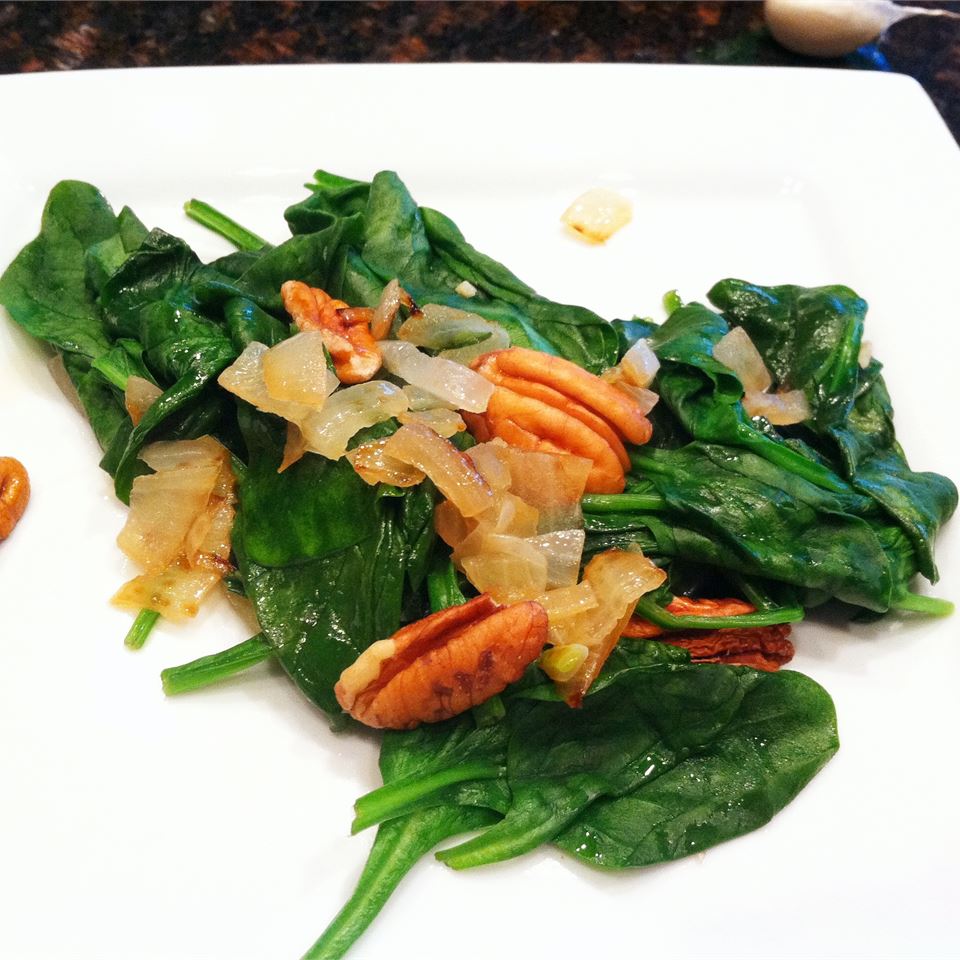 Spinach with Pecans