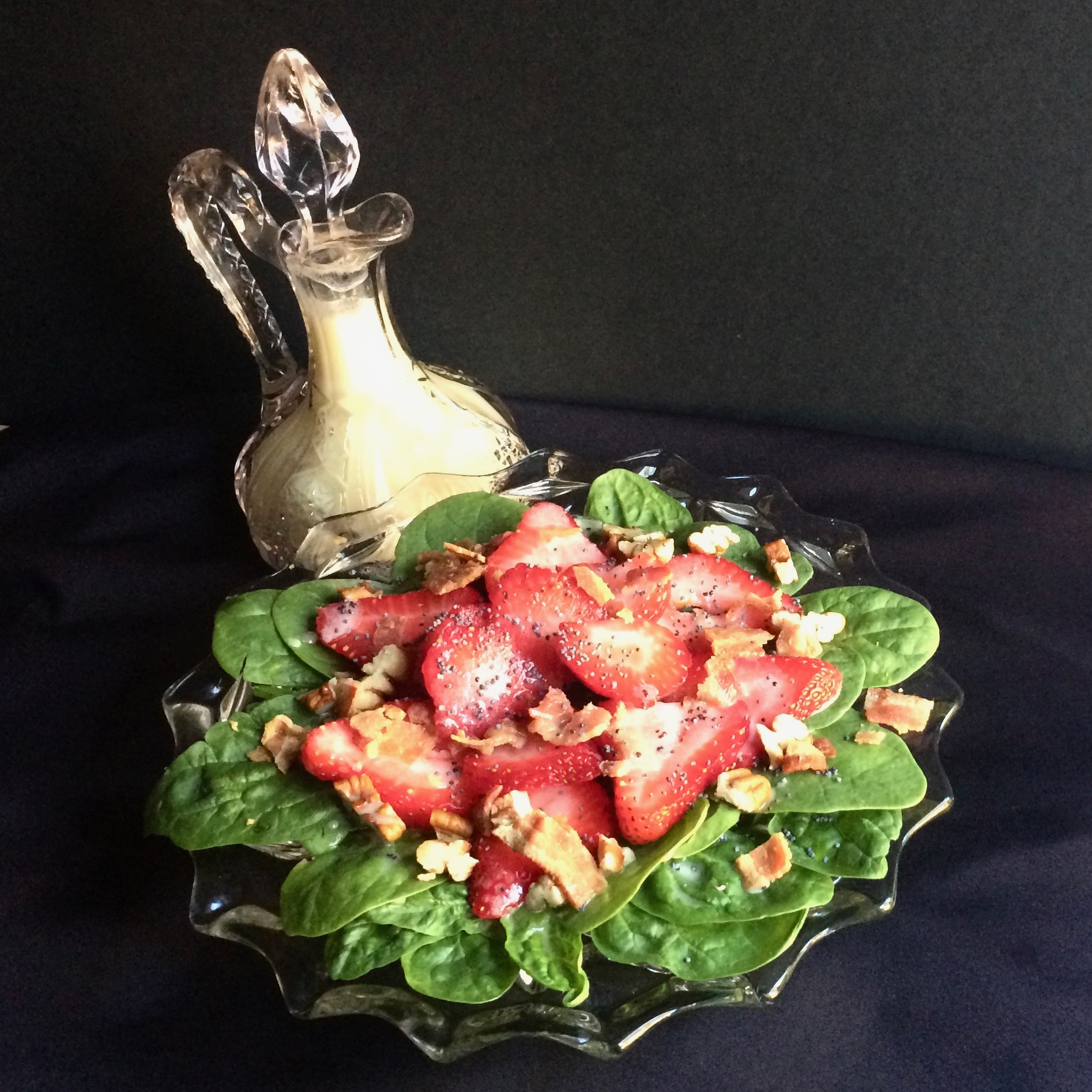 Strawberry and Spinach Salad with Honey-Poppy Seed Dressing