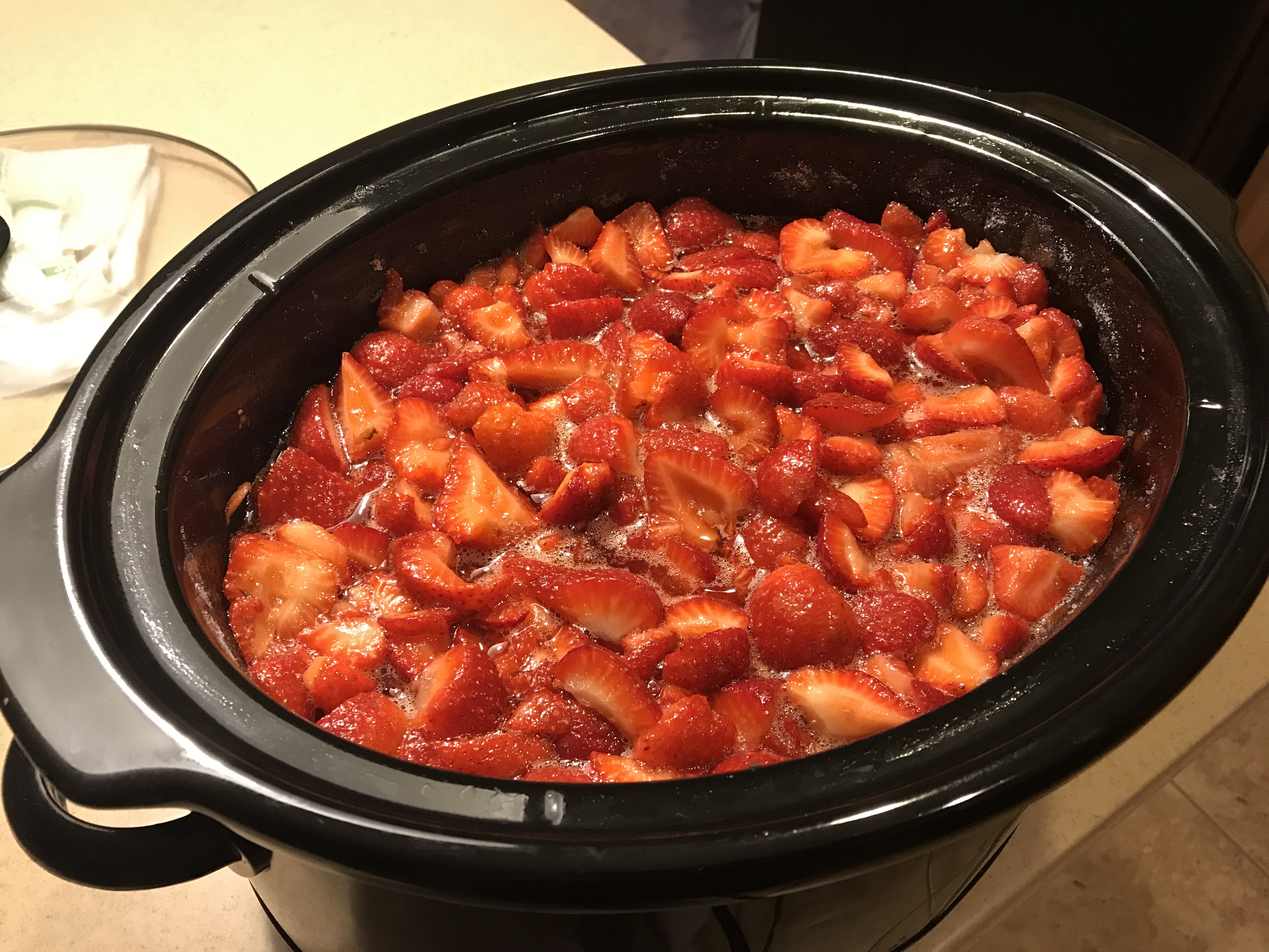 Strawberry Jam in a Slow Cooker
