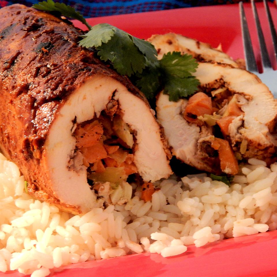Stuffed Roasted Barbecue Chicken