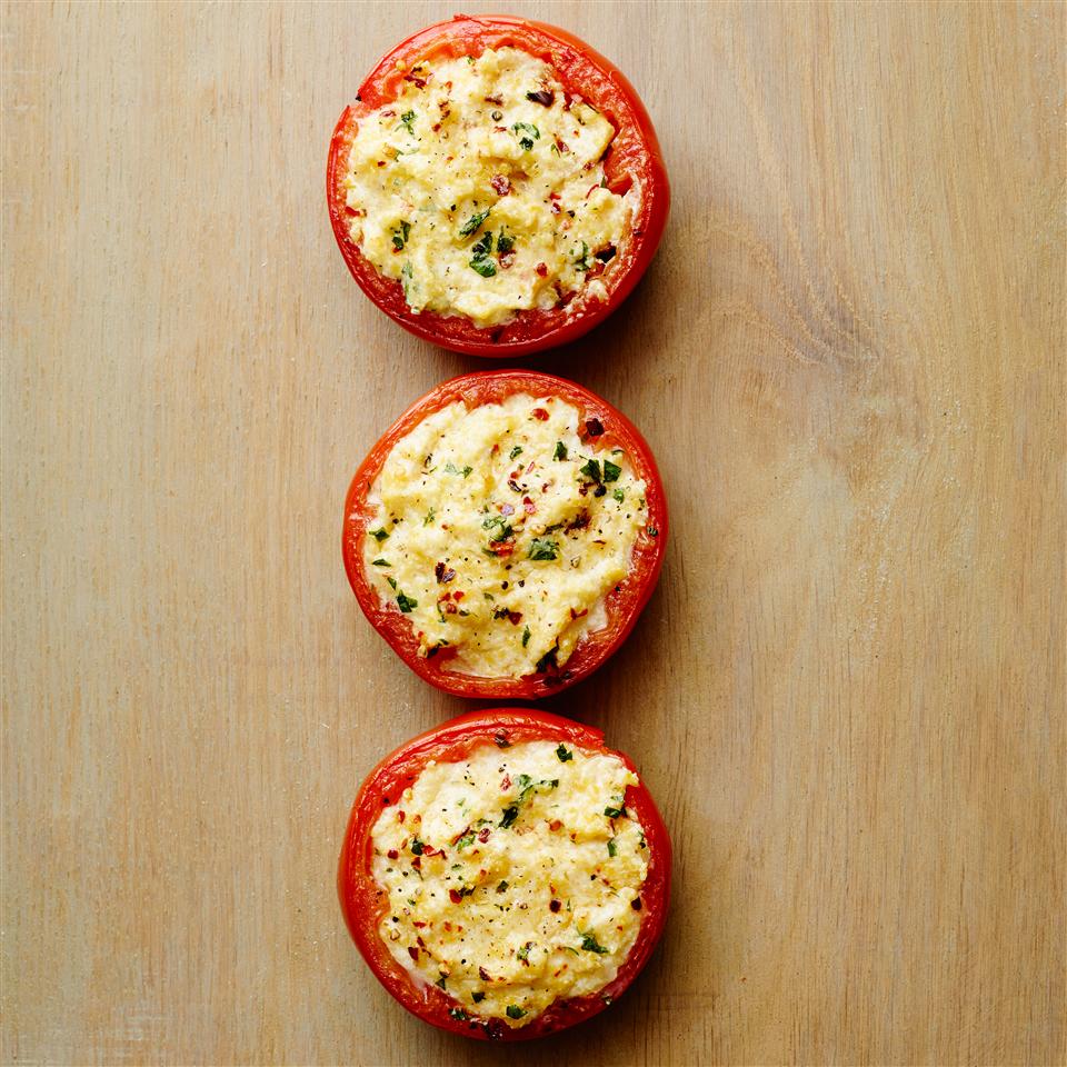 Stuffed Tomatoes with Grits and Ricotta