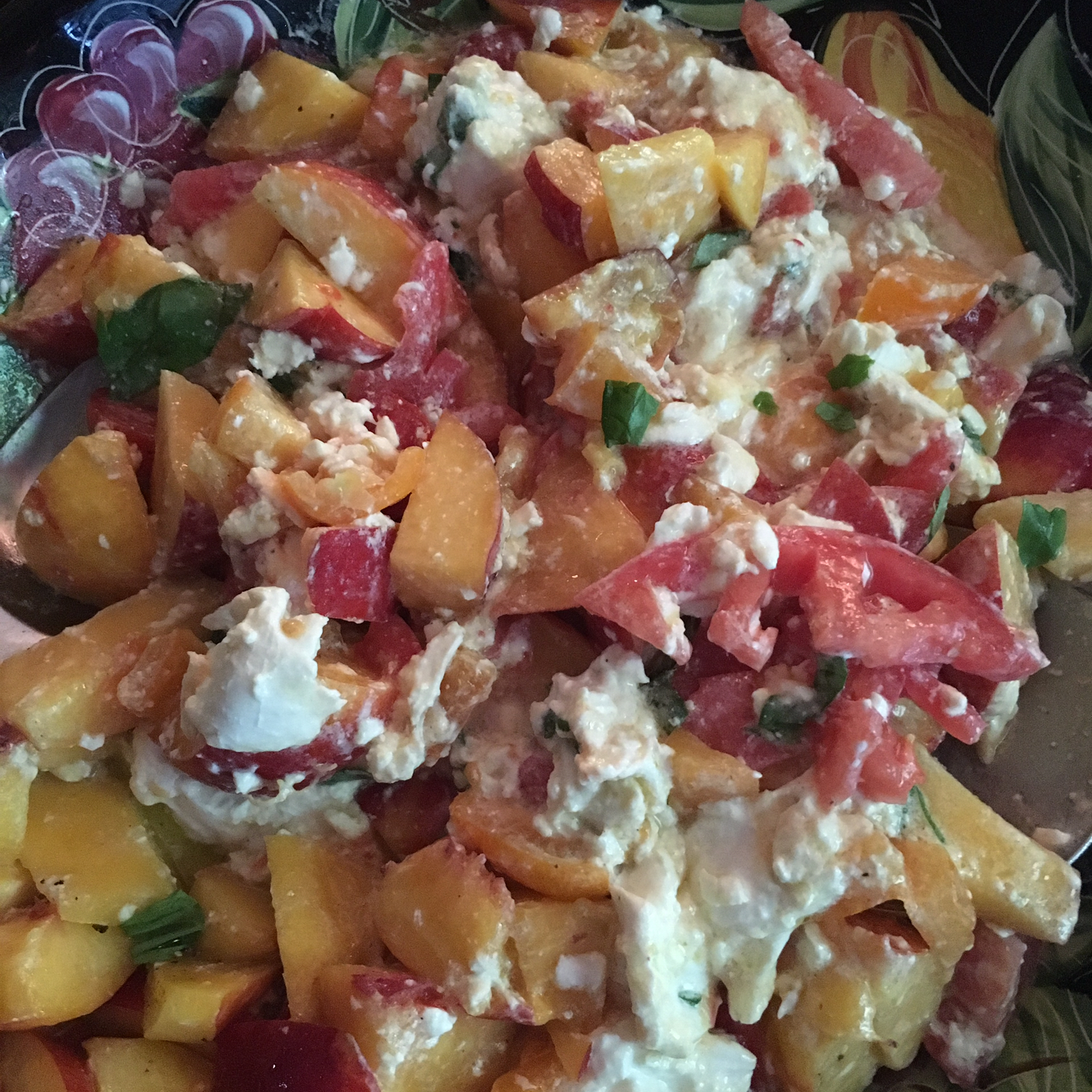 Summer Salad with Burrata, Tomatoes, and Nectarines