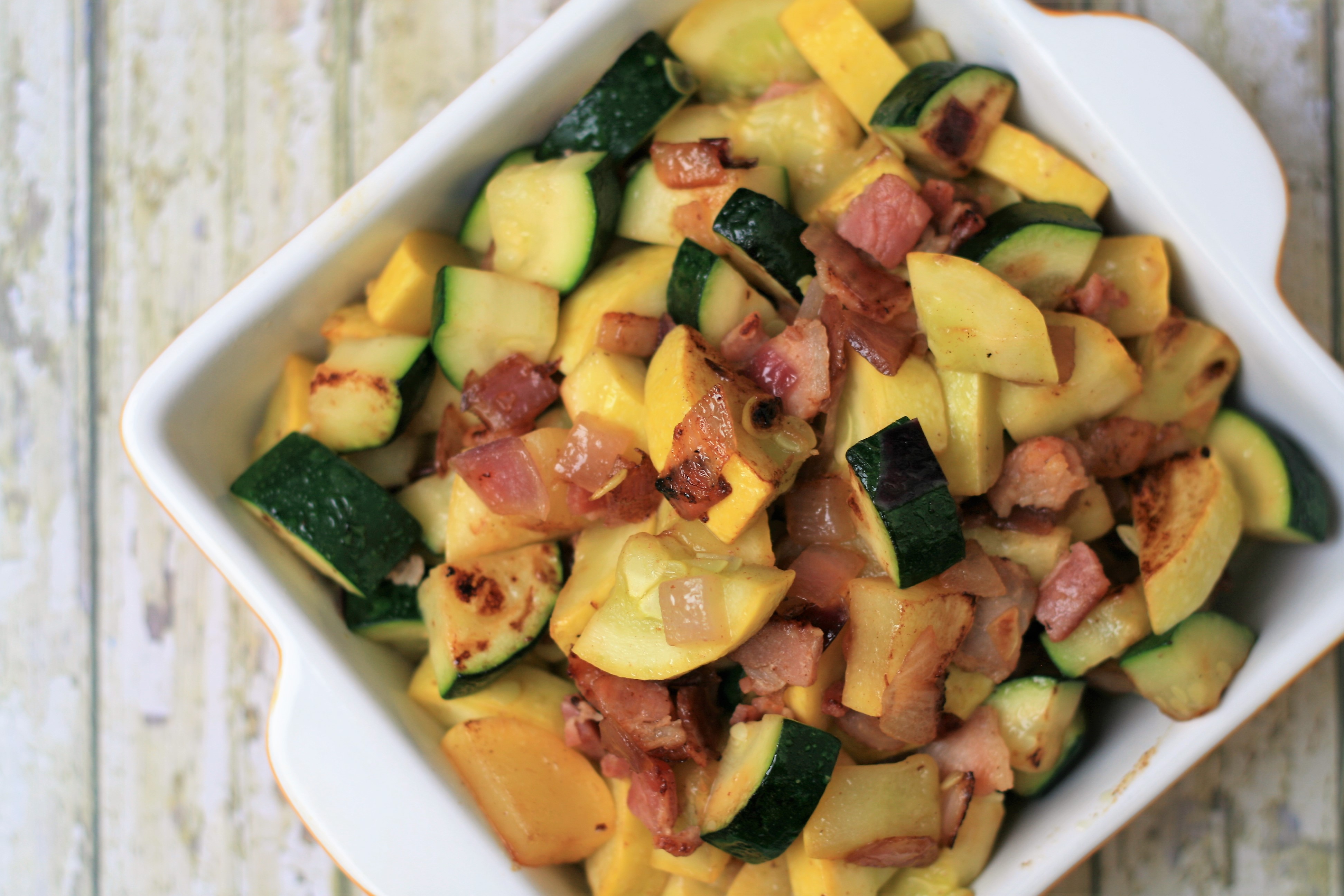 Summer Squash Saute with Bacon