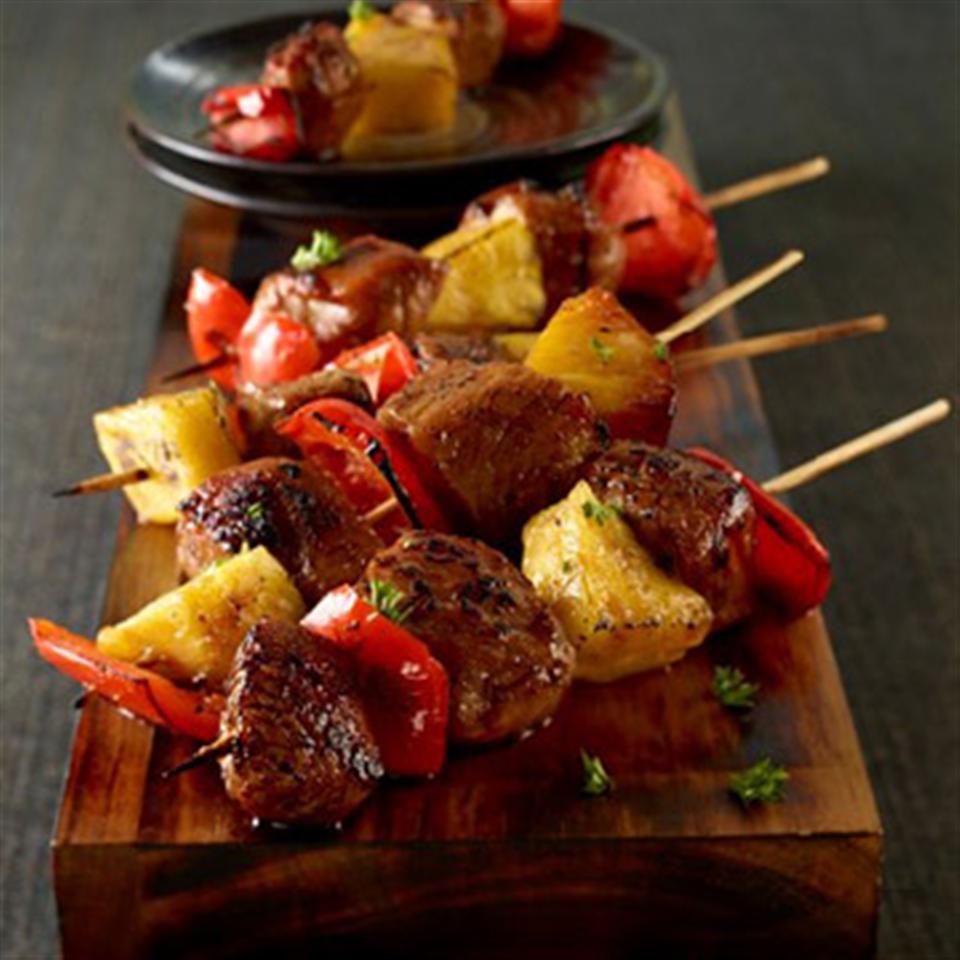 Sweet and Spicy Pork Mini Kabobs