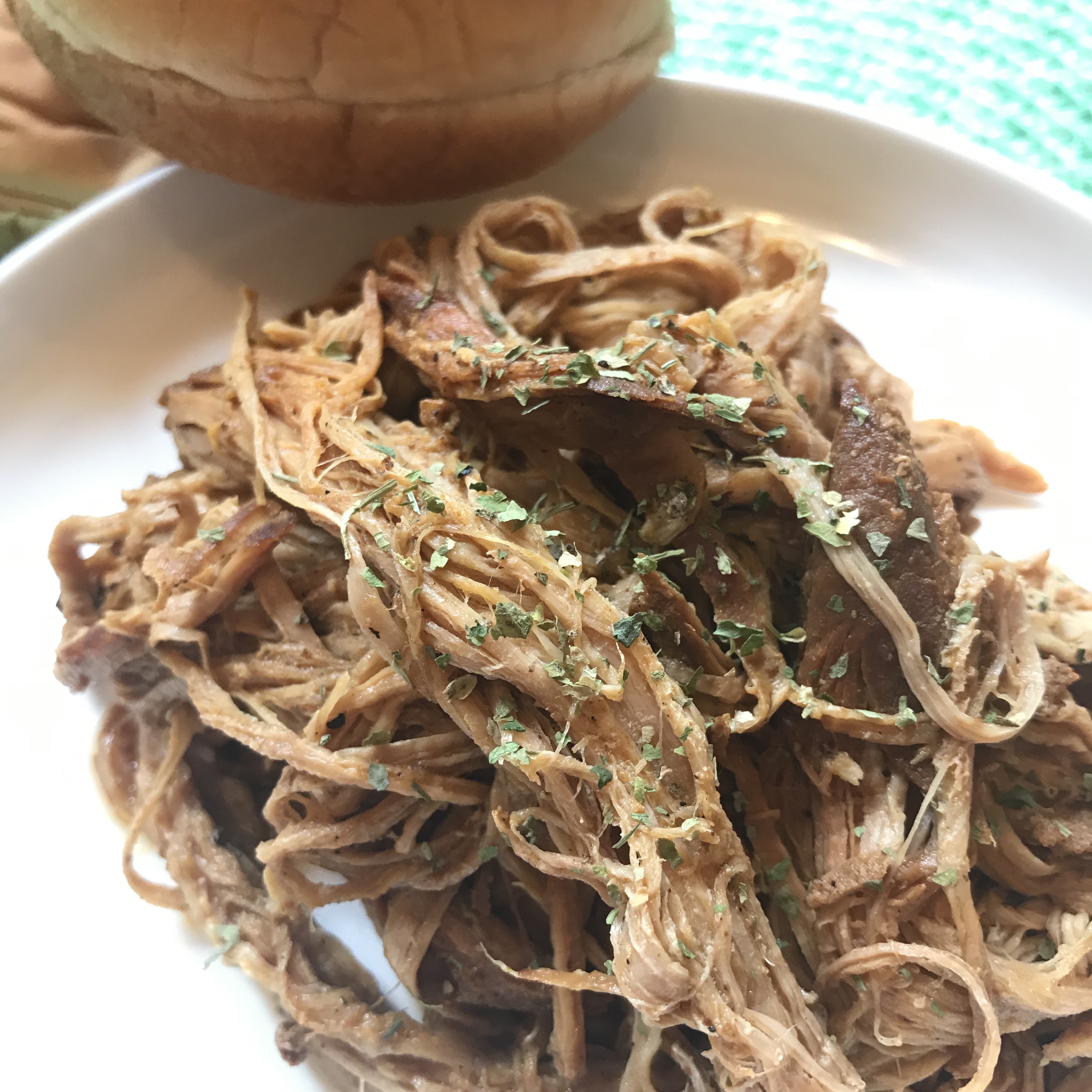 Sweet and Tangy Pulled Pork in the Slow Cooker