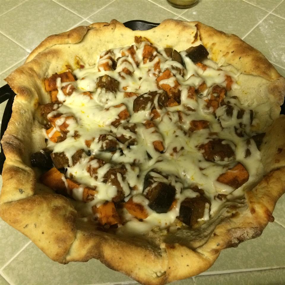 Sweet Potato and Curried Red Lentil Pizza