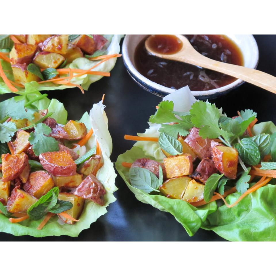 Thai Lettuce Cups with Red Curry Potatoes