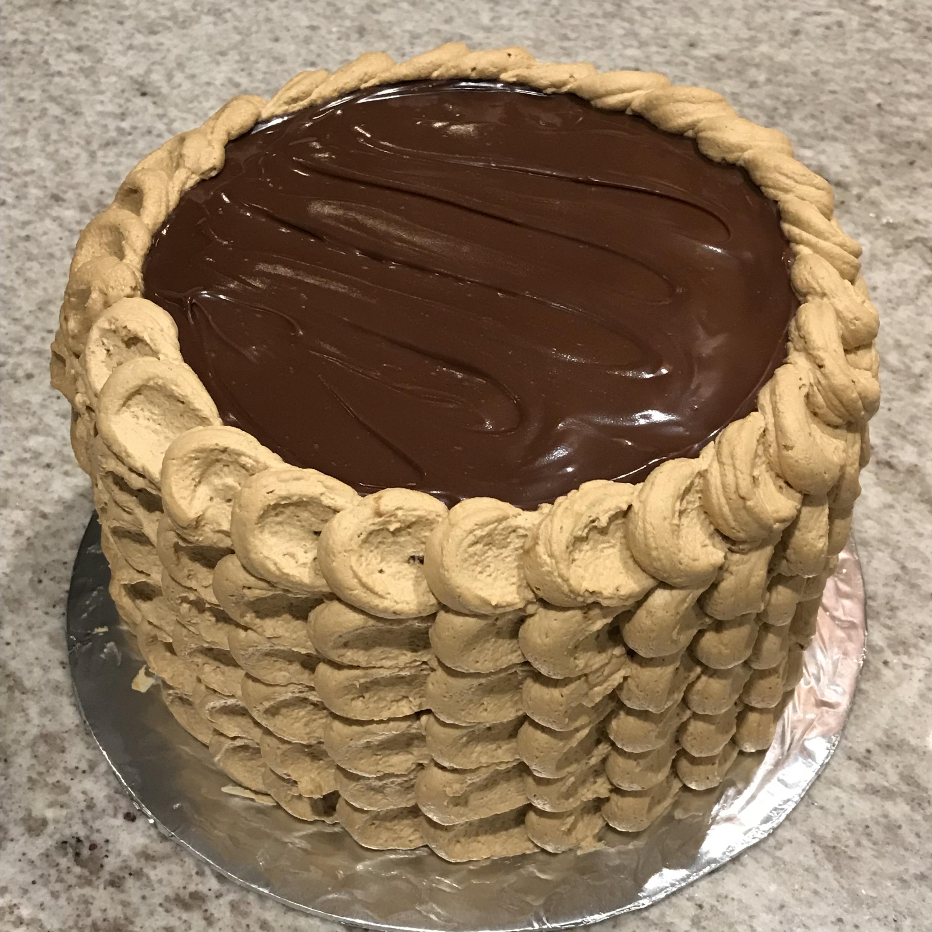 Three-Layer Chocolate Cake with Irish Coffee Frosting