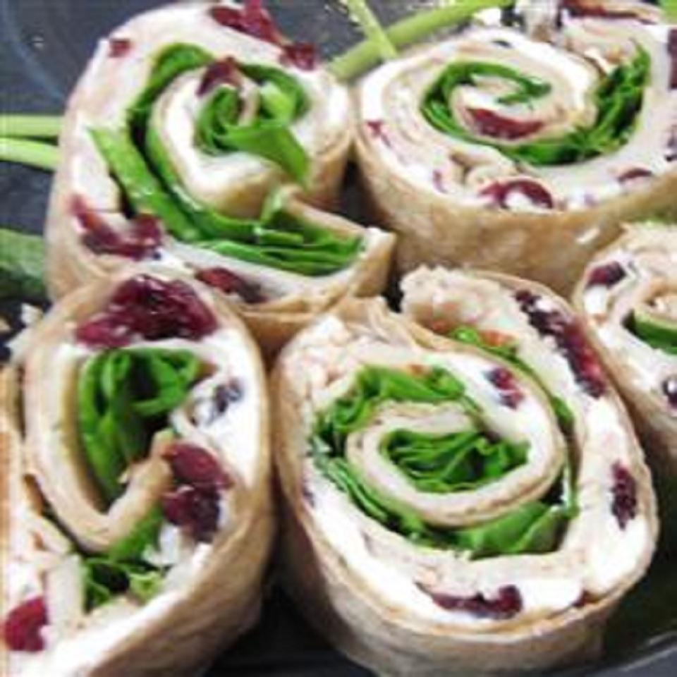 Turkey, Cranberry, and Spinach Roll-Ups