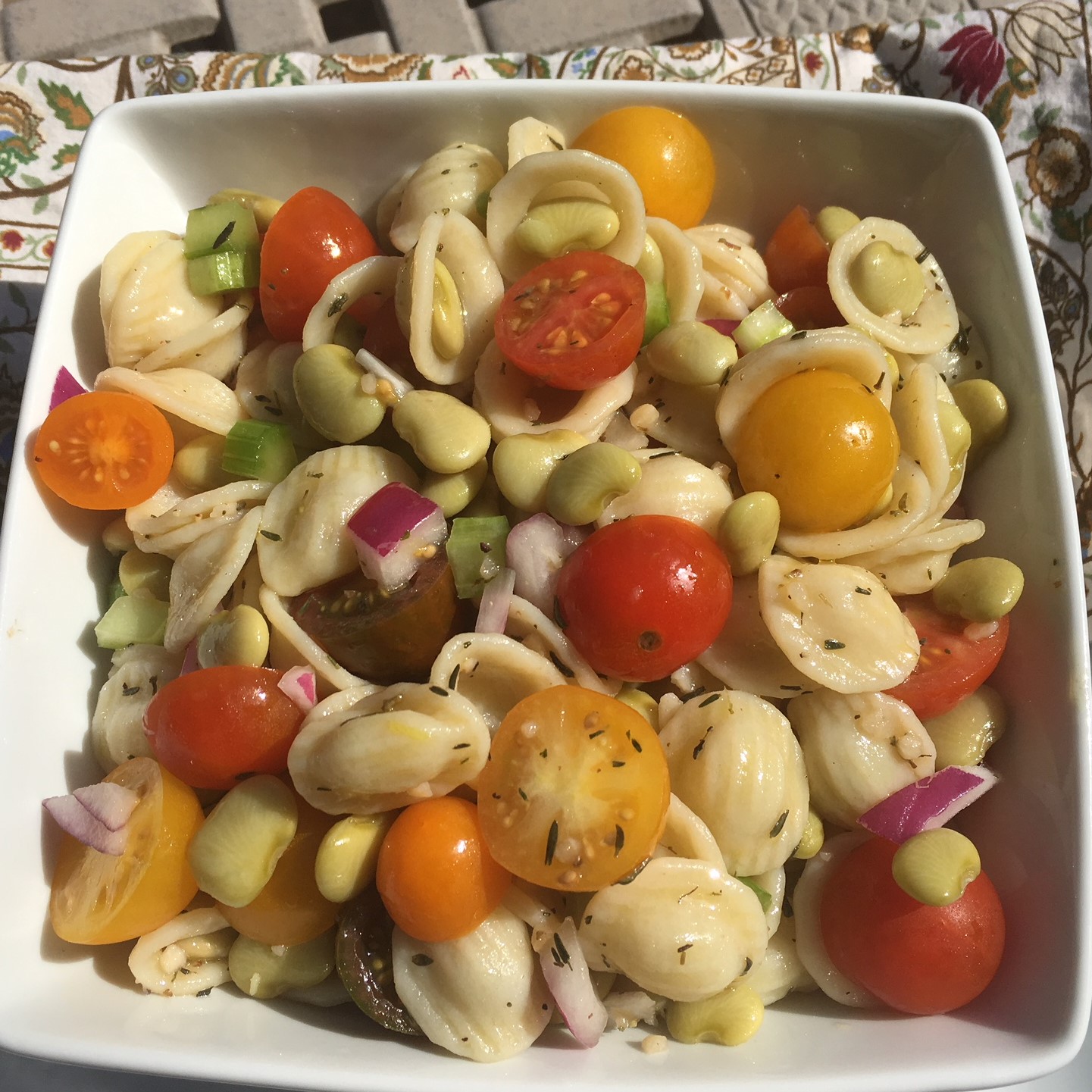 Tuscan Fava Bean and Orecchiette Pasta Salad