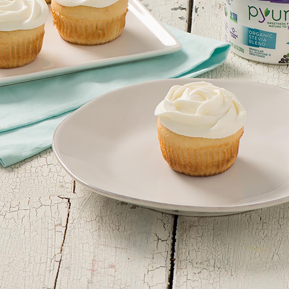Vanilla Cupcakes with Vanilla Whipped Cream Frosting
