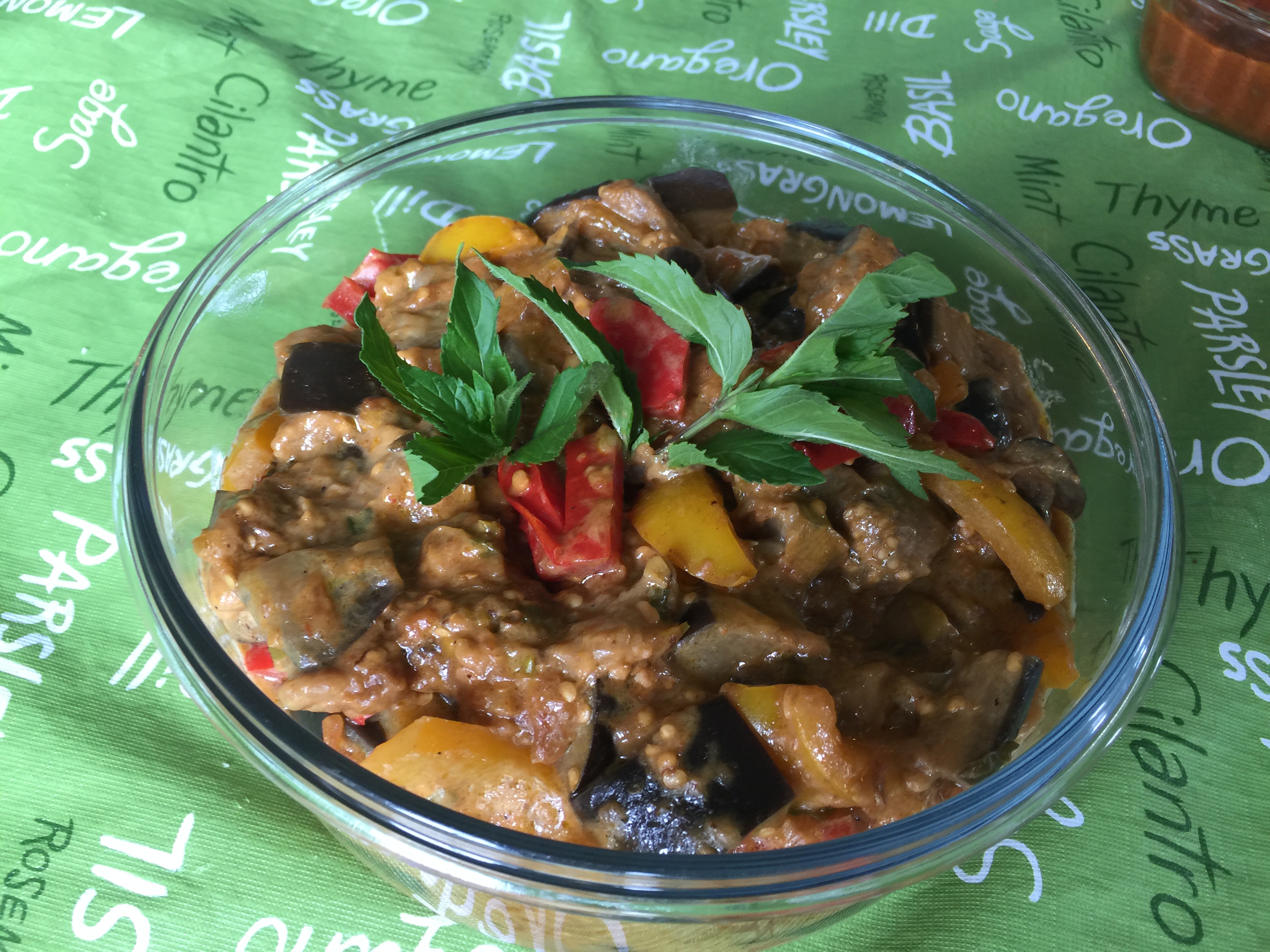 Vegan Eggplant Curry with Fresh Mint
