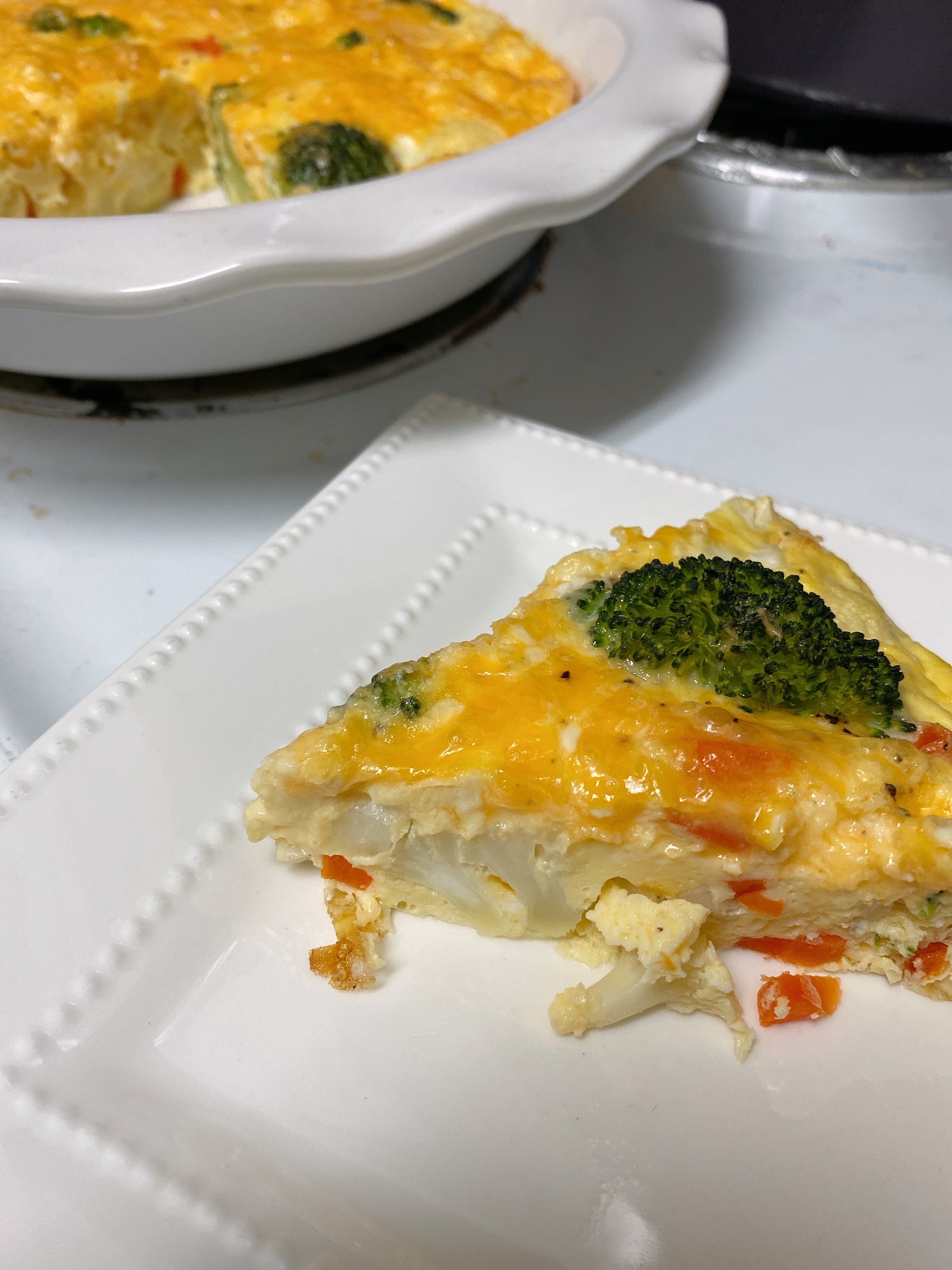 Vegetable Frittata with Cheddar