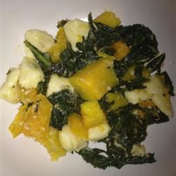 Vegetarian Gnocchi with Squash and Kale