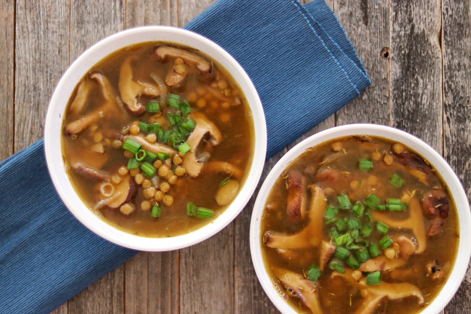 Vegetarian Mushroom-Lentil Soup