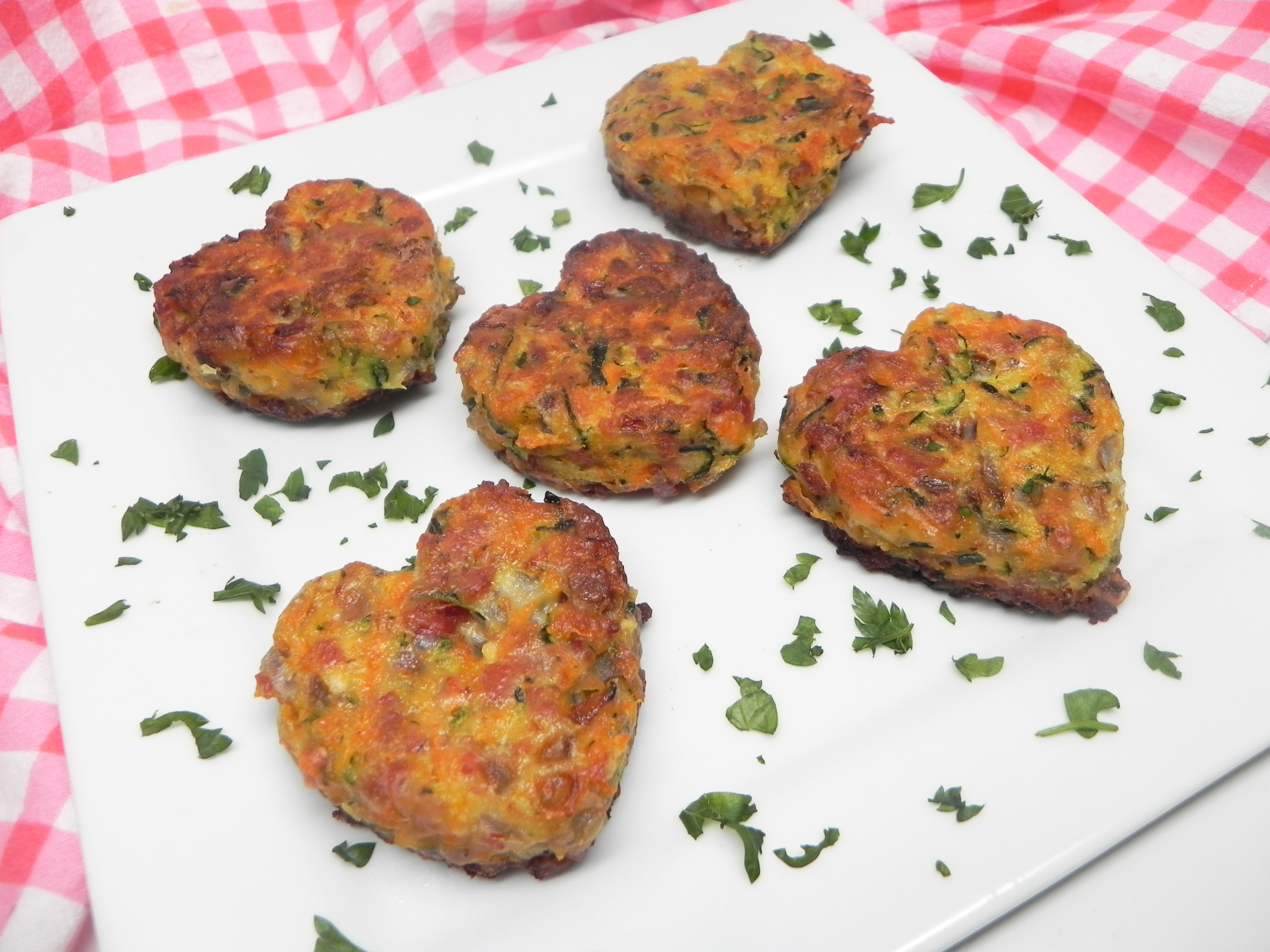 Zucchini Carrot Patties with Bacon
